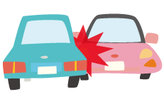 車の衝突イメージイラスト